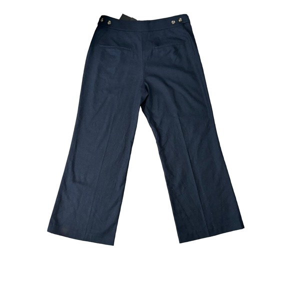 Club Monaco NWT Women's Textured Bootcut Crop Pants High Rise Office Western 12 - Picture 3 of 8